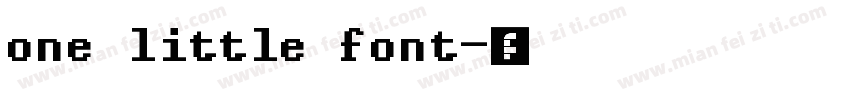 one little font字体转换